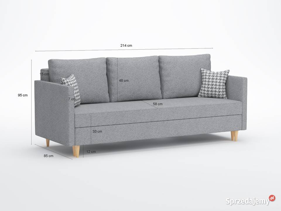 Kanapa sofa HAMAR skandynawska rozkładana Gorzów Wielkopolski