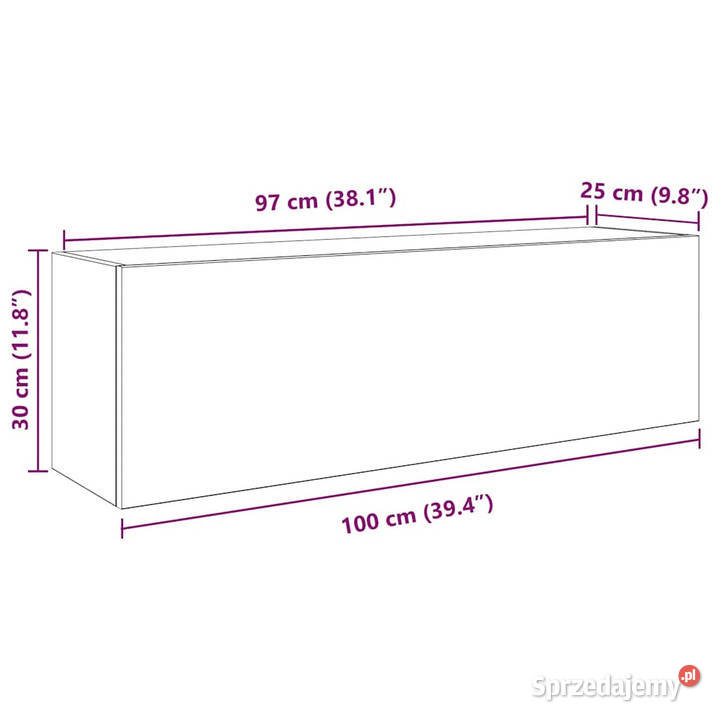 Wisząca szafka łazienkowa stare drewno 100x25x30 Łazienkowe Warszawa