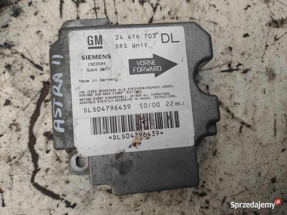 OPEL ASTRA II sensor airbag 24416703DL Kielce