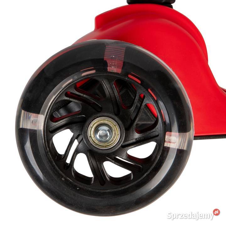 Czerwona balansowa hulajnoga składana trójkołowa Poznań