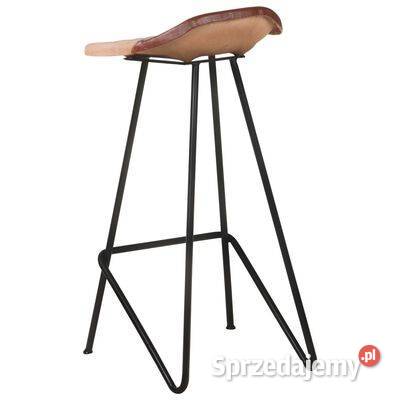 vidaXL Stołki barowe 4 brązowa skóra Skóry Dywany i dywaniki Warszawa