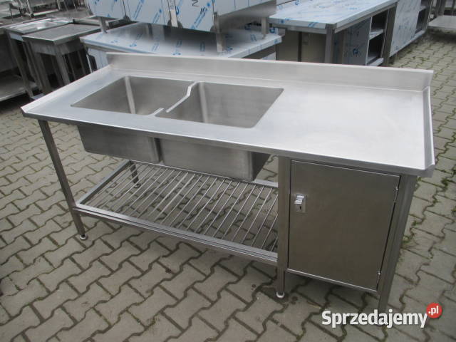 Zlew Gastronomiczny 2 Komorowy Z Szafką i Półką Ostrów Wielkopolski