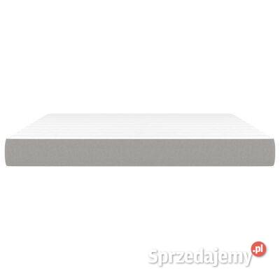 vidaXL Materac kieszeniowy jasnoszary 160x200x20