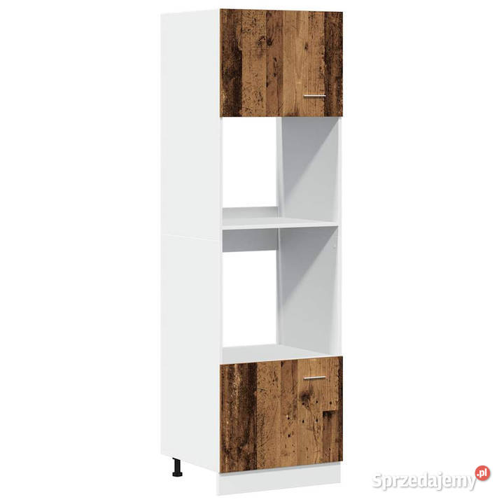 Szafka na mikrofalówkę stare drewno 60x57x207 mazowieckie Warszawa sprzedam
