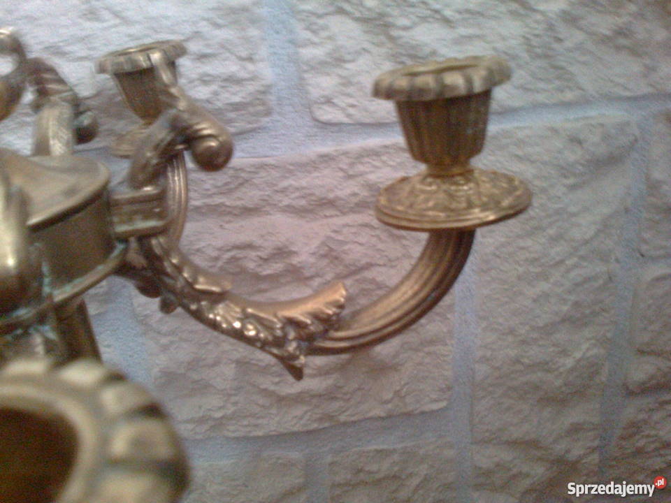 Stary ciężki masywny lany kandelabr świecznik z Poznań sprzedam