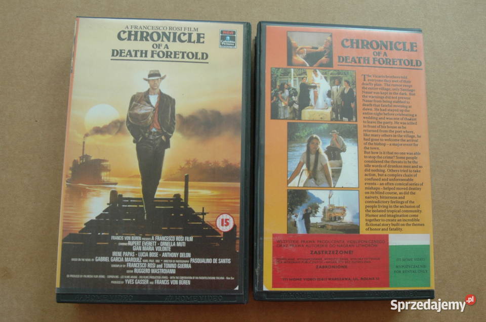 Oryginalny Film VHS Chronicle of death foretold Gdynia