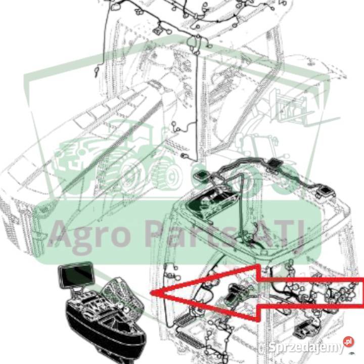 John Deere 7230R Podłokietnik Monitor RE308472 podlaskie Ciechanowiec