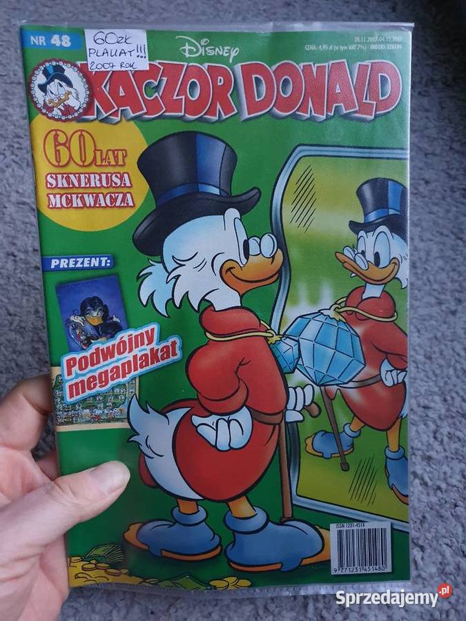 Kaczor Donald nr 48 / 2007 rok - komiks z plakatem!