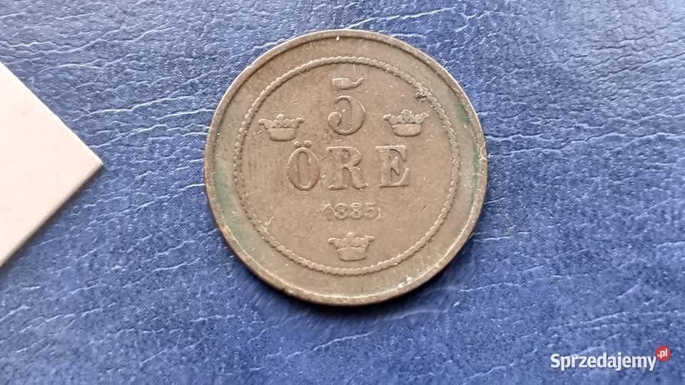 Stare monety 5 ore 1885 Szwecja podkarpackie Lesko sprzedam