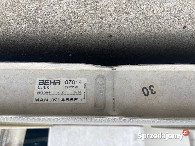Intercooler Man TGL TGM 4x4 BEHR B87814 2203126 Motoryzacja Maszewo