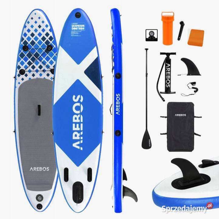 Deska SUP AREBOS SUP320DB 320 niebieska Poręba