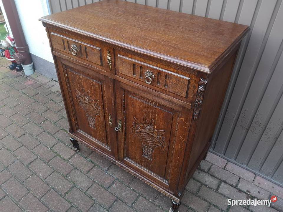 Komoda Pomocnik Szafka Dębowa Zgrabna Stara Swarzędz