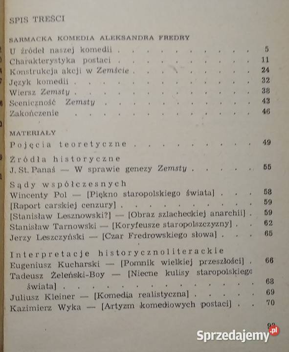 Zemsta A Fredry Mieczysław Inglot Gdańsk