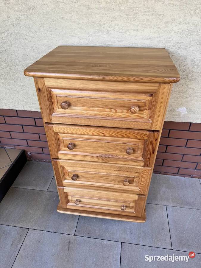 Komoda drewniana sosnowa z szufladami szafka Komody Sulbiny