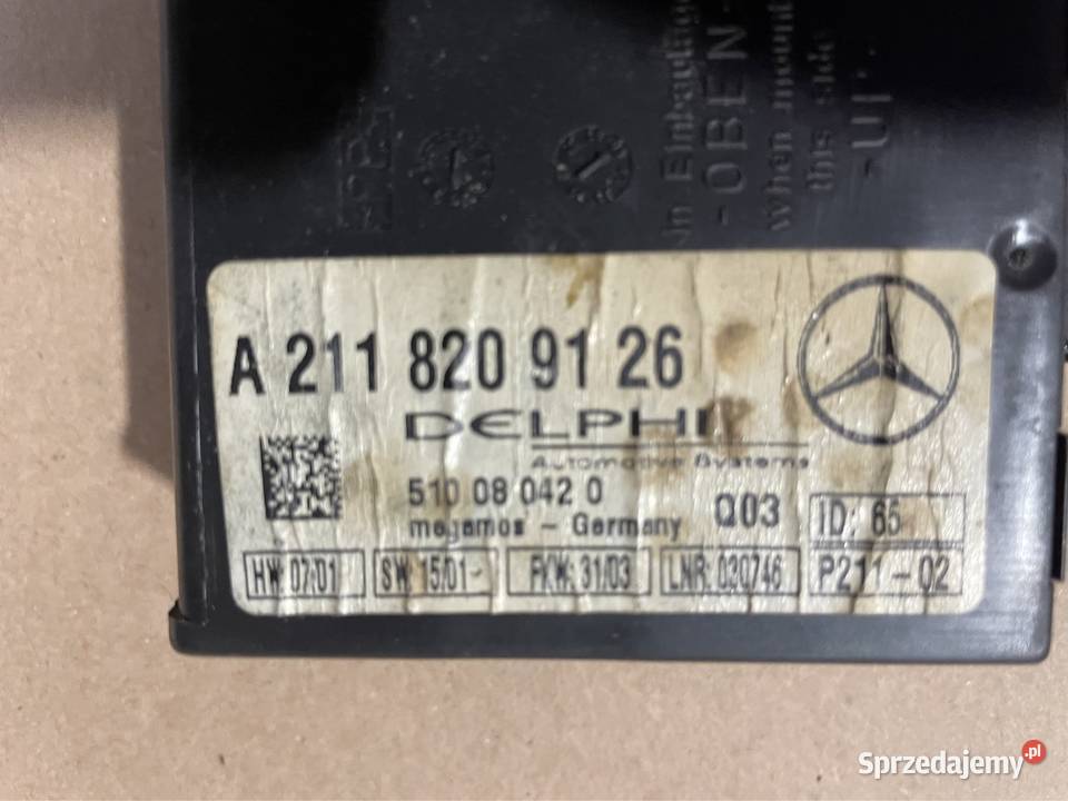 Sterownik moduł alarmu 2118209126 mercedes s Szczecin