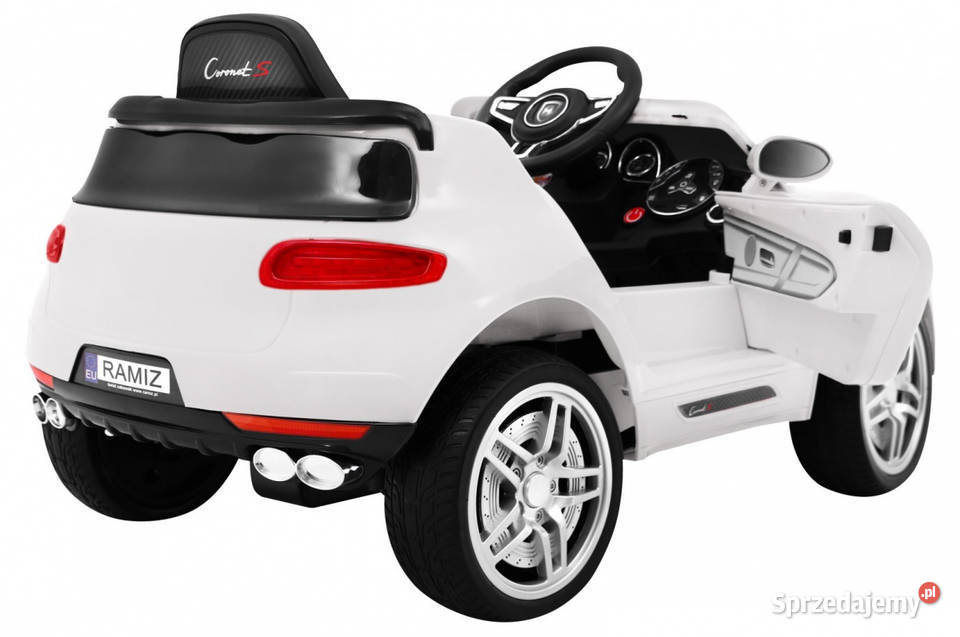 Autko TurboS na akumulator dzieci Biały auto Pojazdy elektryczne i spalinowe Łopuszno