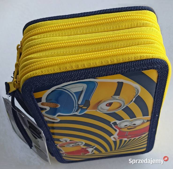 Piórnik Minionki z Wyposażeniem Trzykomorowy 3 Mogilany sprzedam