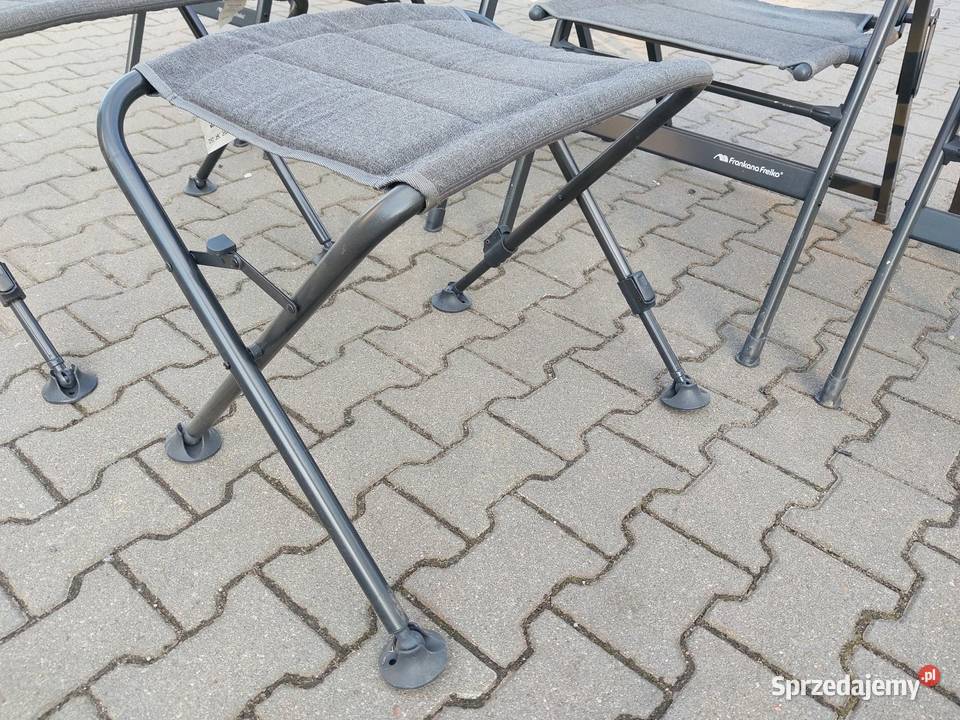 Krzesła kempingowe Frankana high Q grey line 140 Czołowo-Kolonia