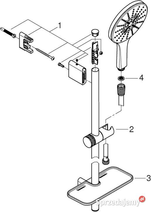 Zestaw prysznicowy natynkowy Grohe Rainshower Drążki prysznicowe