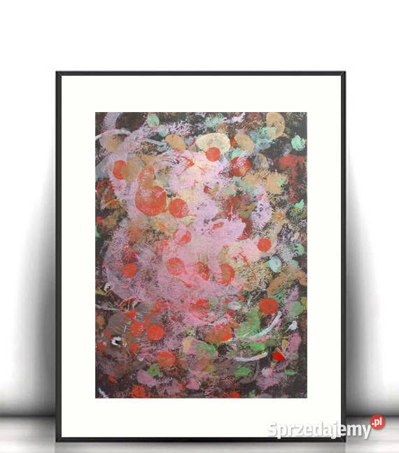 nowoczesny rysunek 30x40 abstrakcyjny obraz wielokolorowy Obrazki i obrazy