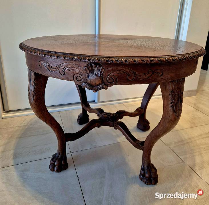 Stary zabytkowy stół ława lwie łapy Bydgoszcz