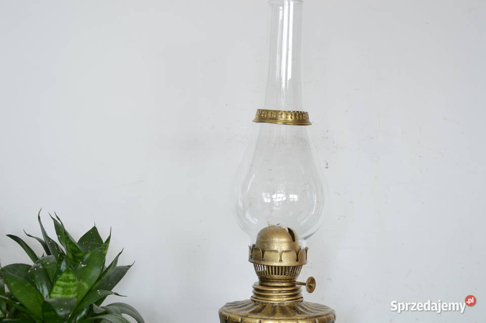 piękna żeliwna LAMPA NAFTOWA b stara Antyki Jastrzębie-Zdrój