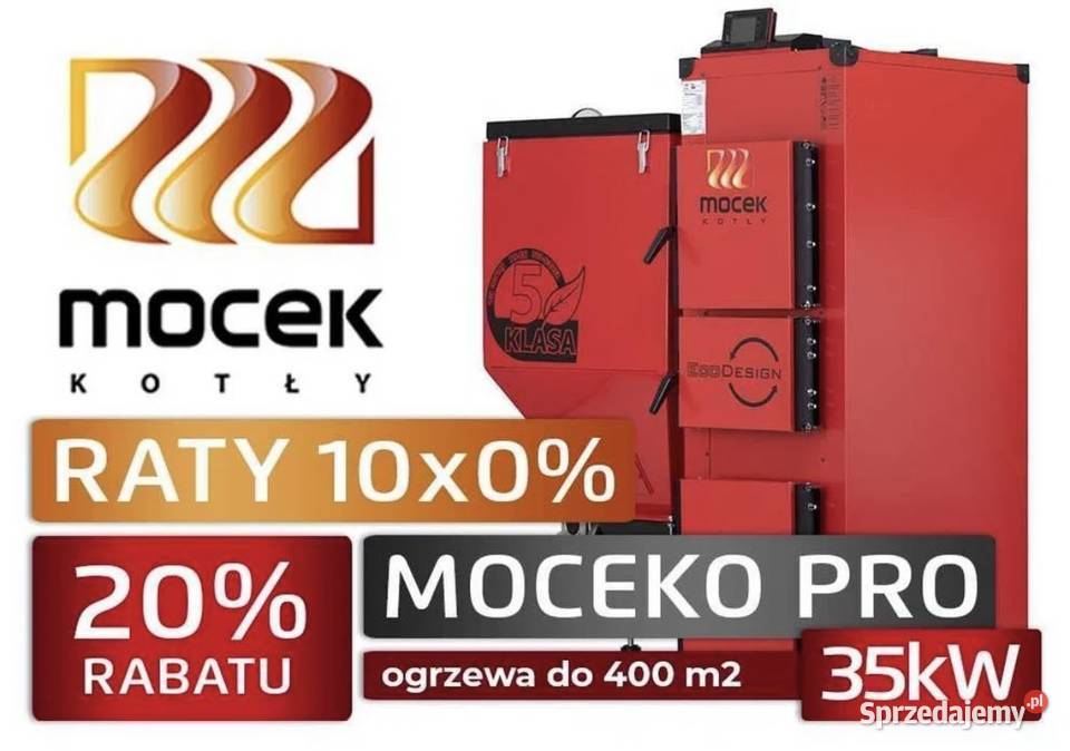 Kocioł ekogroszek pellet drewno Moceko PRO piec kujawsko-pomorskie Toruń sprzedam