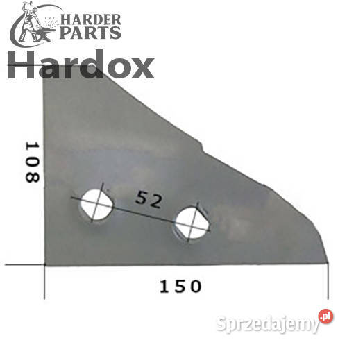 Płoza przednia HARDOX 761111L części do pługa Suwałki