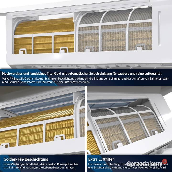 KLIMATYZACJA DO DOMU ZESTAW SPLIT 35KW VESKA DE Kalety