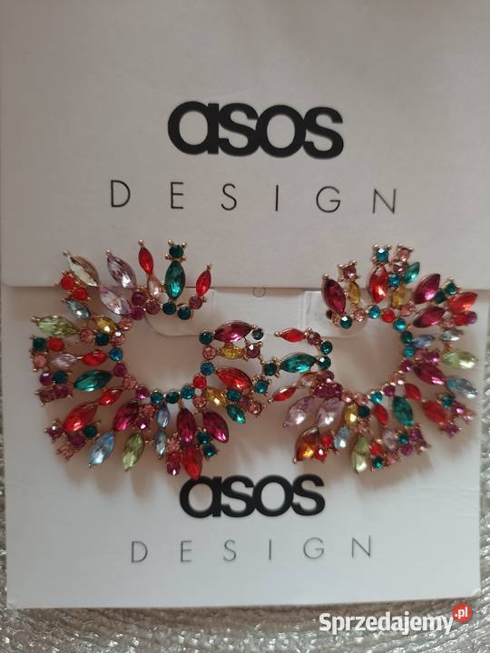 ASOS Bogato zdobione kolczyki wieczorowe z Kraków sprzedam