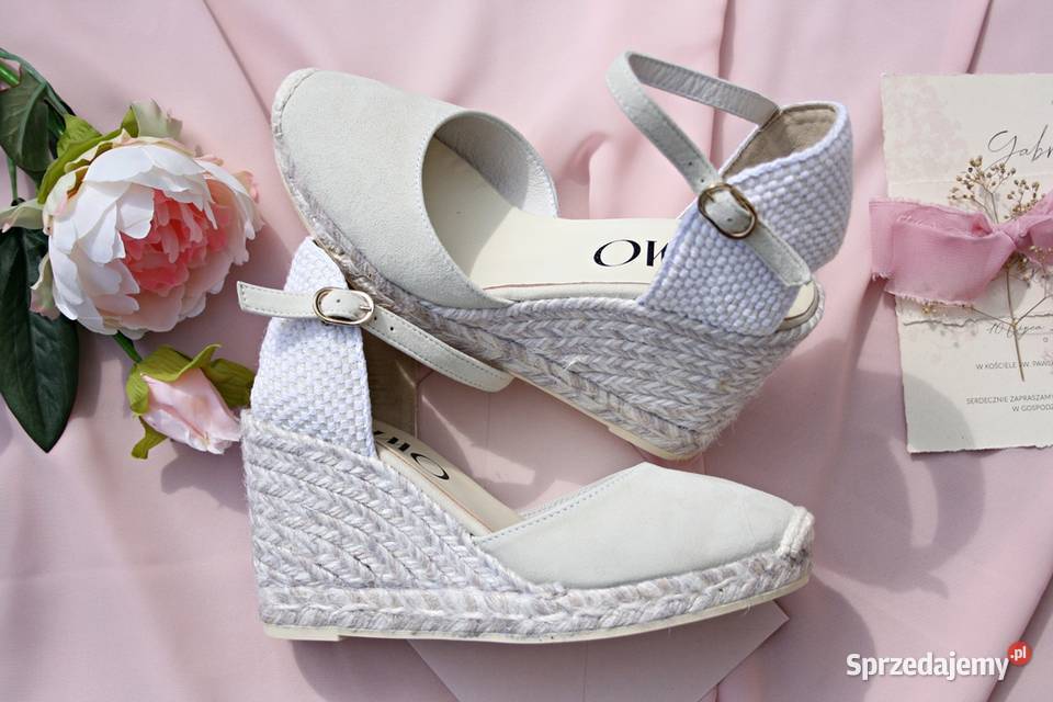Espadrylle na koturnie ze skóry rozmiary 37 do Moda i Styl wielkopolskie Poznań sprzedam