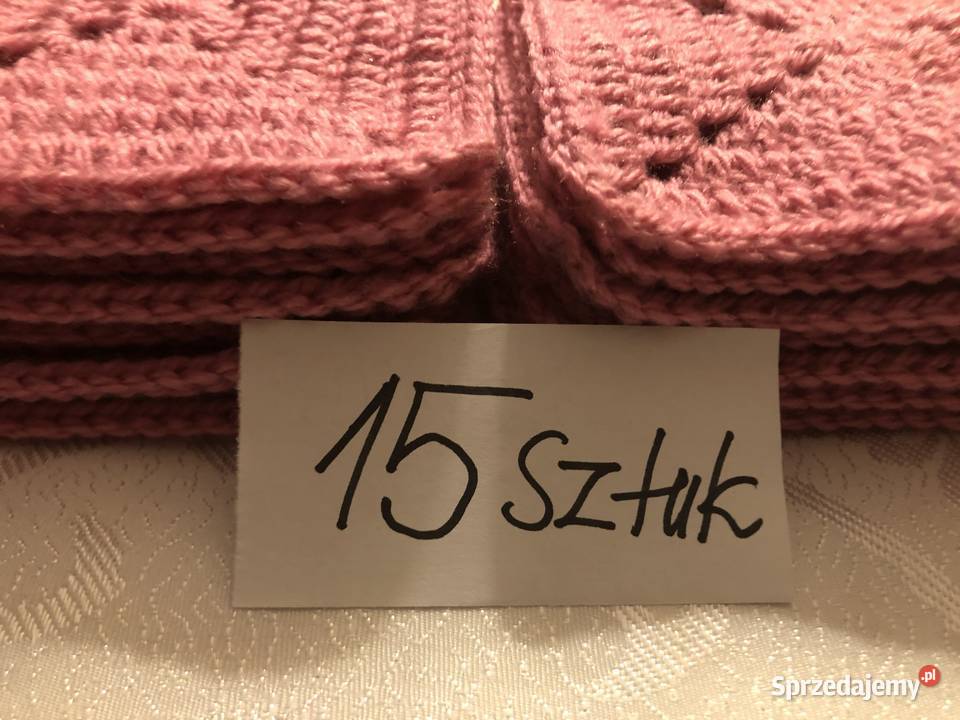 Kwadraty babuni na pledy narzuty poduszki NOWE Zegrze