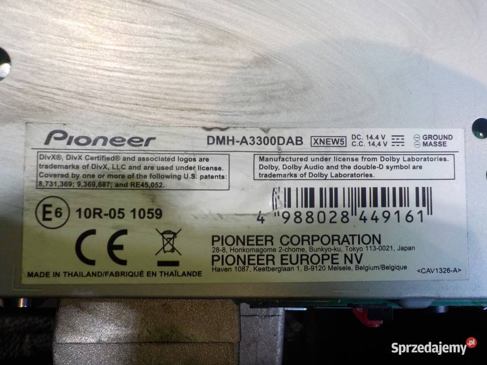 Radio CD PIONEER DMHA3300DAB