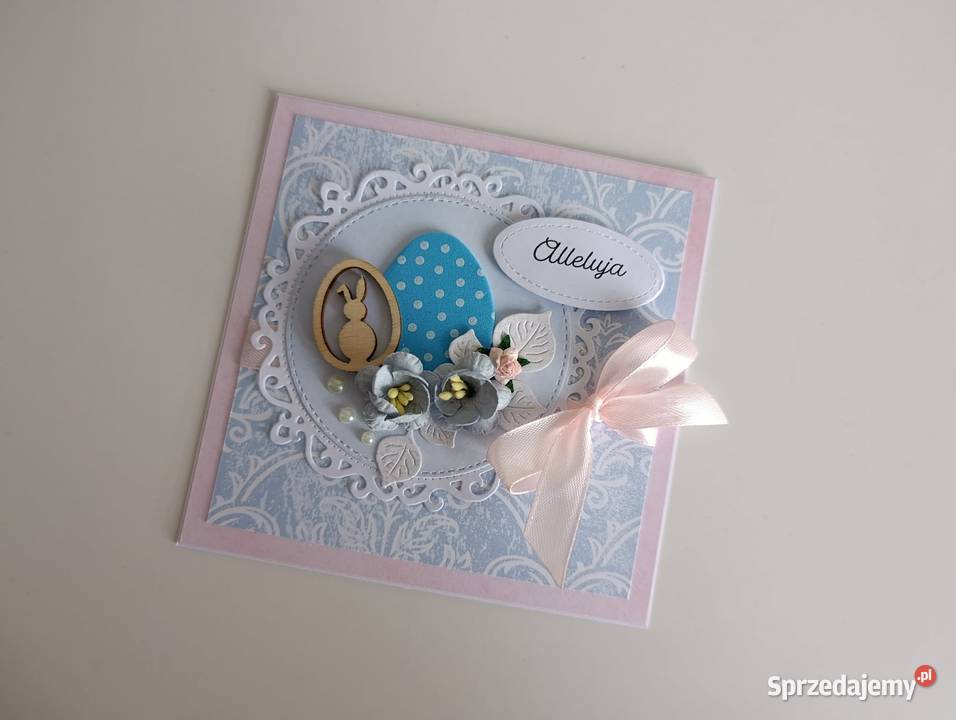 Kartka ręcznie robiona Świąteczna Wielkanoc 3