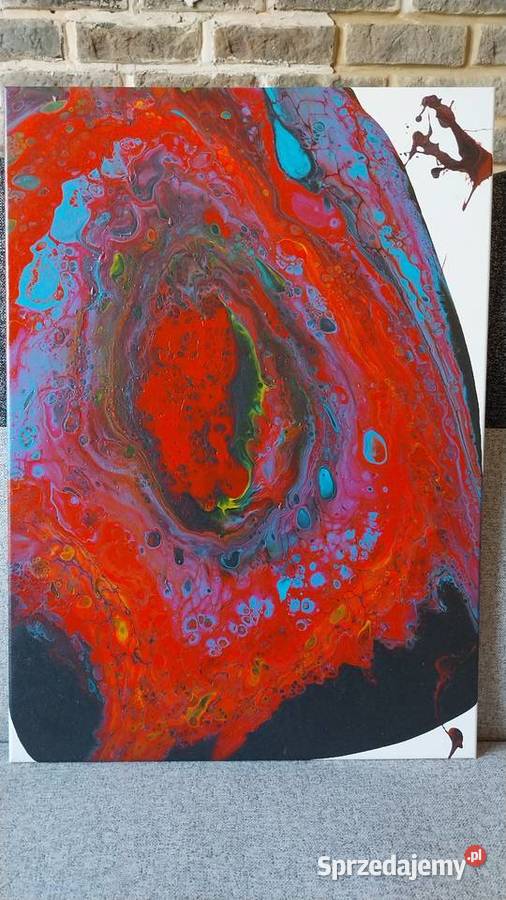 Abstrakcyjny obraz do salonu własnoręcznie Ciechanów