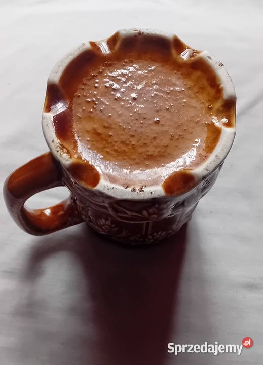 Ceramiczny szkliwiony kufel Okocim Bolesławiec Koźminek