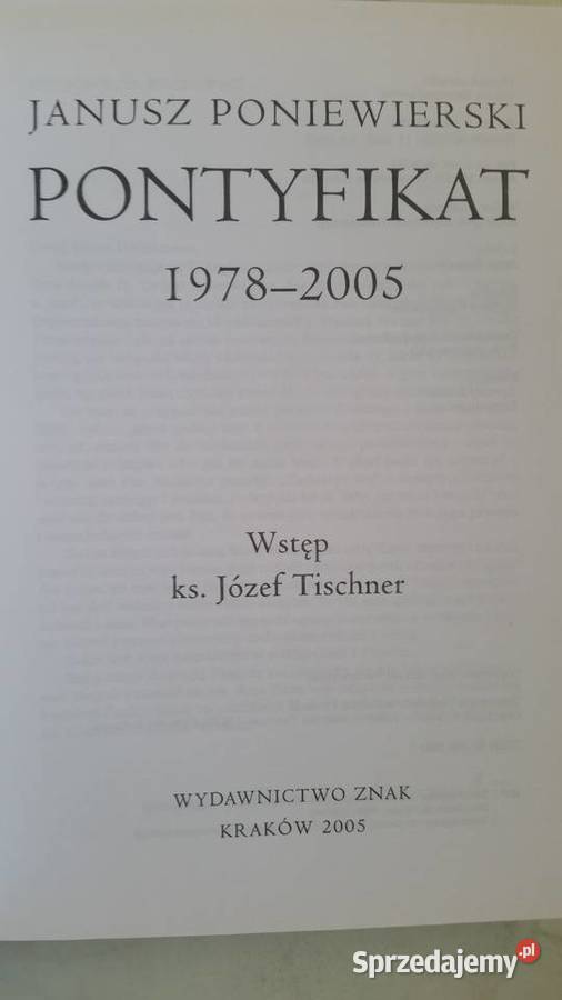PONTYFIKAT 19782005 Janusz Poniewierski Puławy