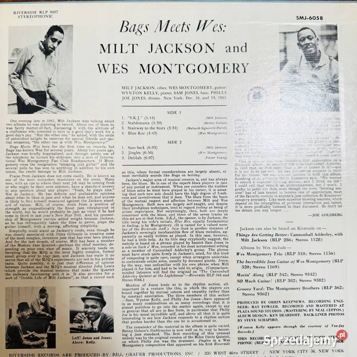 Milt Jackson Wes Montgomery Begs Meets Wes EXEX jazz Gdynia