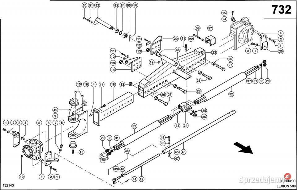 Claas Lexion 580 HYDR SILNIK KOŁA 0007308540 Jastrzębniki