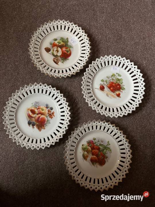 Talerzyk z ażurem z grupami owoców Biała Gdańsk