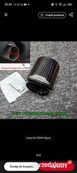 Końcówka tłumika Mini Cooper benzyna Legionowo sprzedam