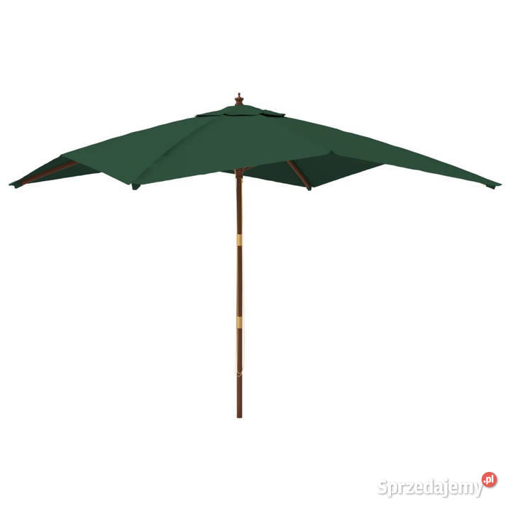 Parasol ogrodowy na drewnianym słupku zielony Warszawa sprzedam