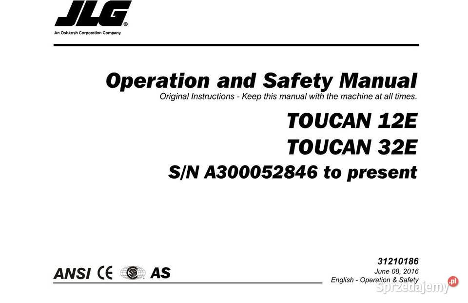 JLG Toucan 12E 32E instrukcja obsługi jpolski Kielce