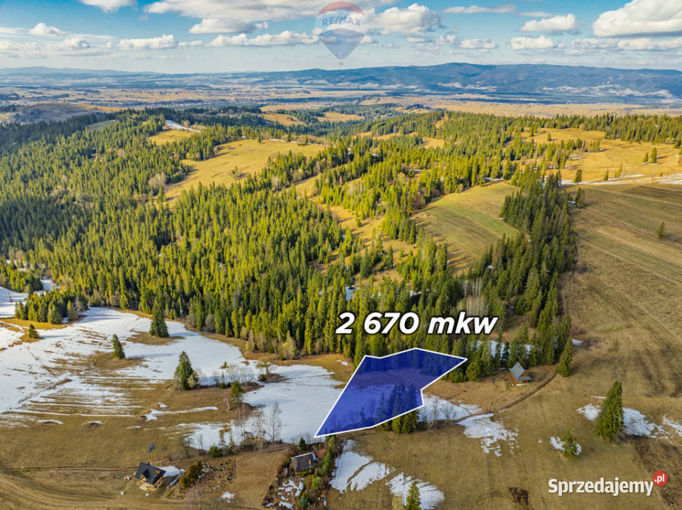 DZIAŁKA Z WIDOKIEM NA TATRY 2670 m Rzepiska