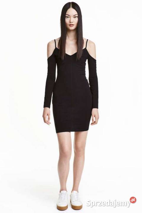 Czarna sukienka hm xxs 32 pencil ołówkowa cold Spódnice i sukienki Toruń