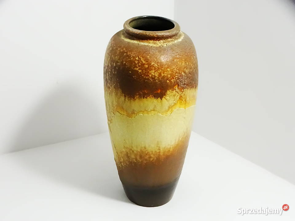 Wazon ceramiczny artystyczny ręcznie szkliwiony Biłgoraj