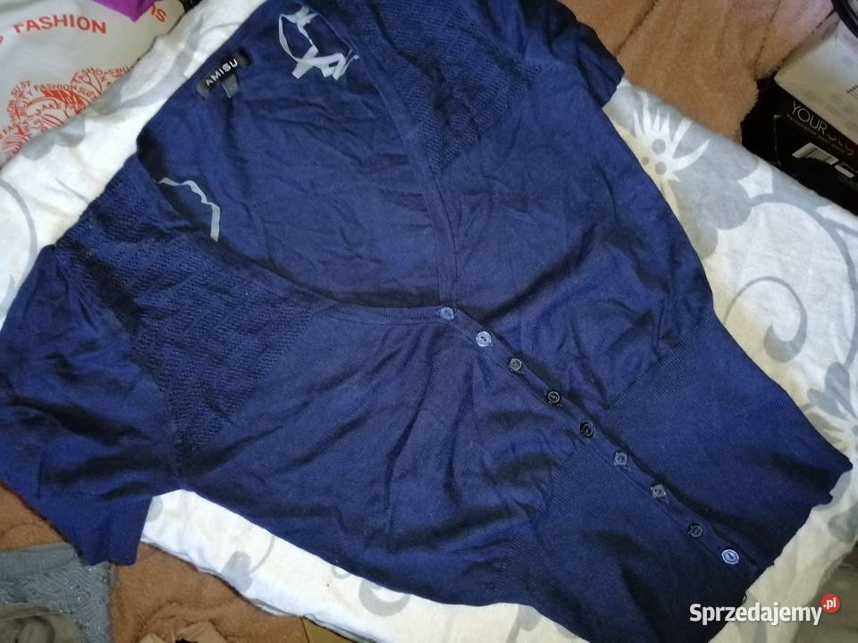 YORKER granatowy Sweterek sweter bluzkowy lekki Leszno