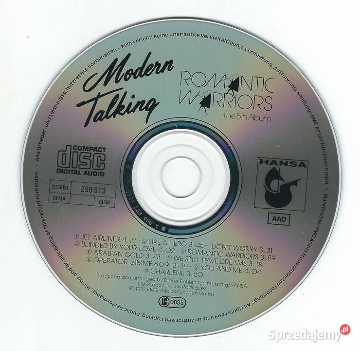 CD Modern Talking Romantic WarriorsThe 5th Album Brwinów sprzedam