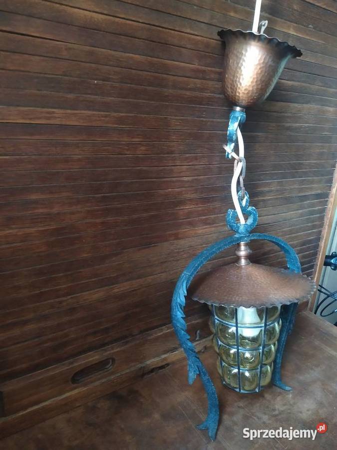 Stara lampa wisząca żyrandol altana weranda Lampy Pruszków