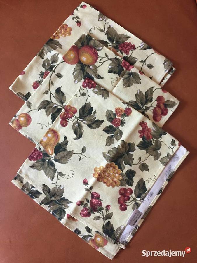 Angielskie dwie zazdrostki i serwetki wielokolorowy Ryki